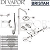 Bristan Buzz Safetouch Rigid Riser Bar Shower Spares